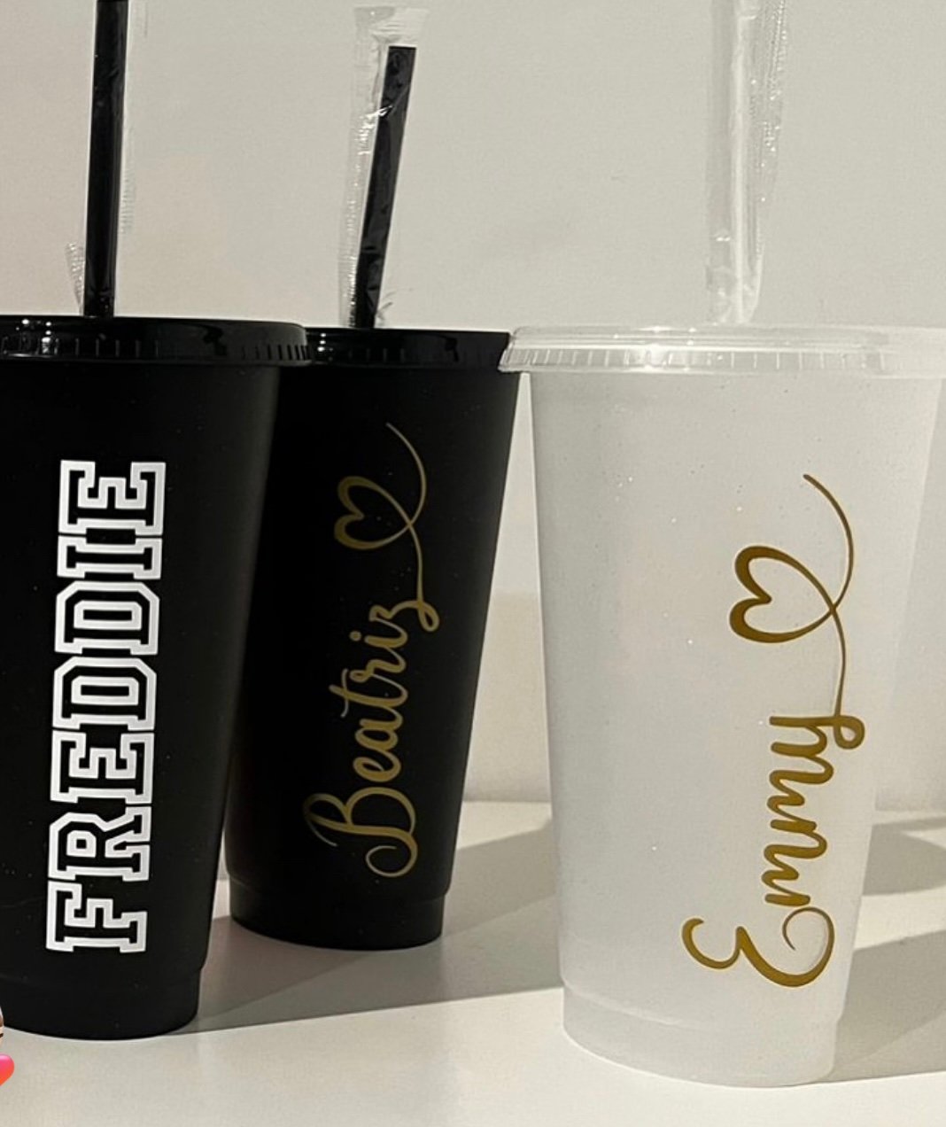 Personalised Cold Cup with Lid and Straw - PK Model Agency & Performing ...